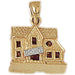 Sold House Charm Pendant 14k Two Tone Gold