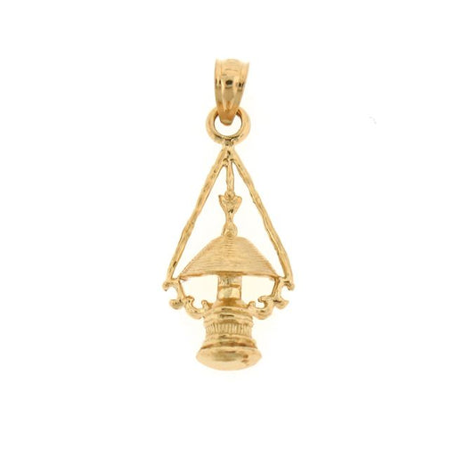 Lamp Charm Pendant 14k Gold