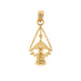 Lamp Charm Pendant 14k Gold