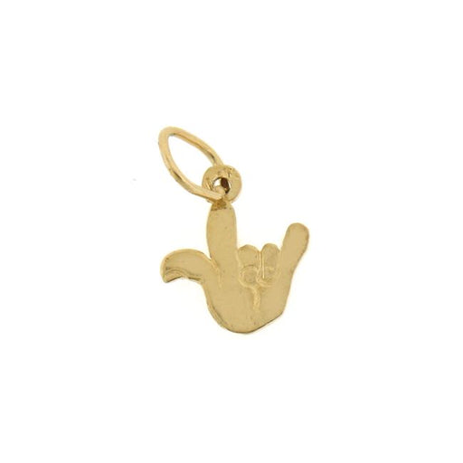 I Love You Sign Charm Pendant 14k Gold