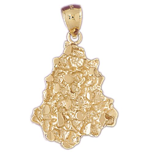 Nugget Charm Pendant 14k Gold