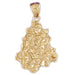 Nugget Charm Pendant 14k Gold