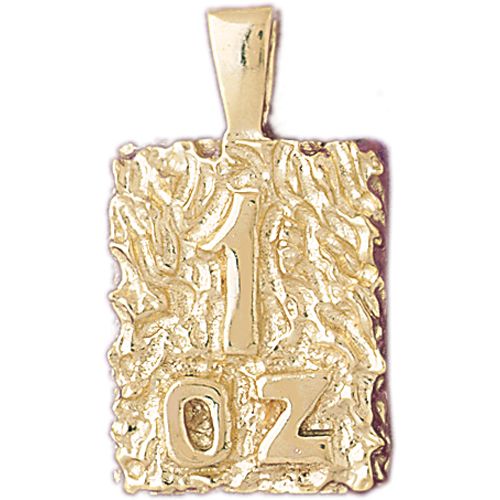 Nugget Charm Pendant 14k Gold
