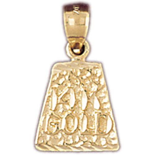 Nugget Charm Pendant 14k Gold