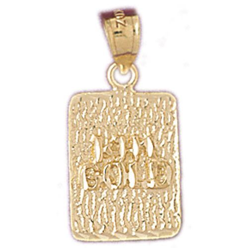 Nugget Charm Pendant 14k Gold