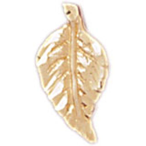 Leaf Charm Pendant 14k Gold