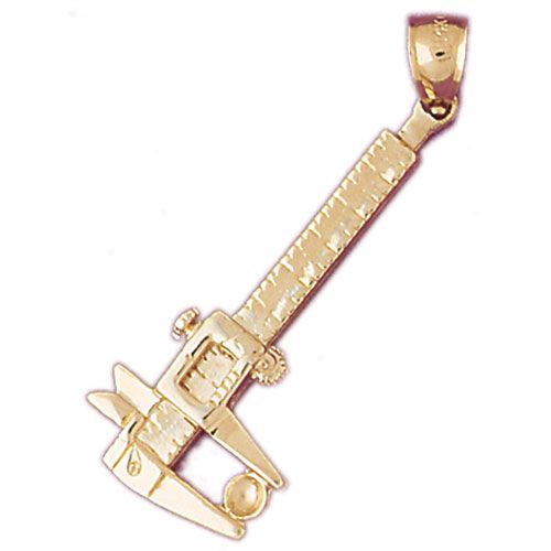 Ruler Charm Pendant 14k Gold