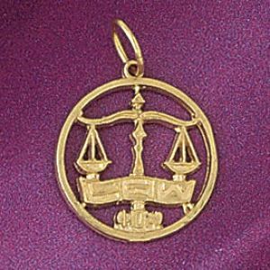 Justice Scale Charm Pendant 14k Gold