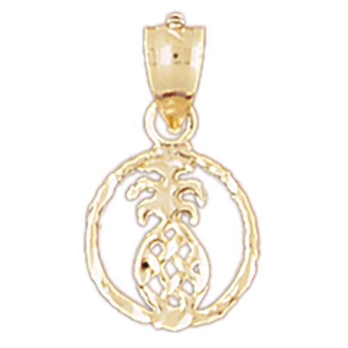 Pineapple Charm Pendant 14k Gold