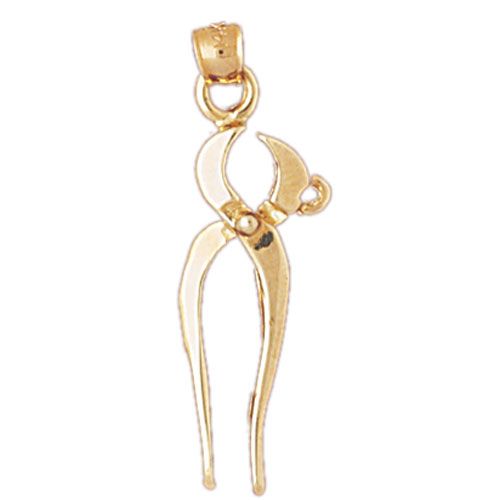 3D Pliers Charm Pendant 14k Gold