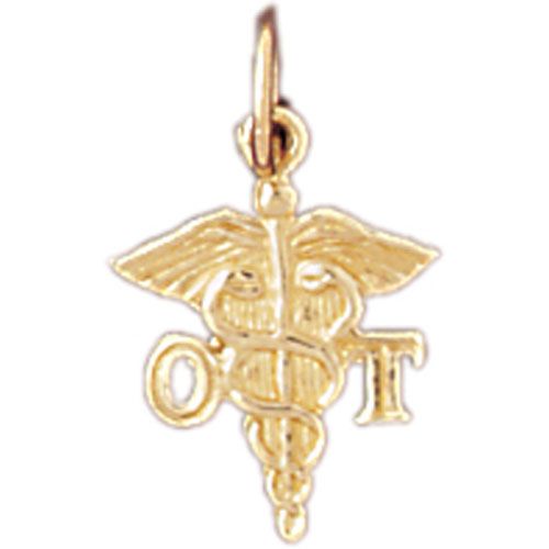 OT Medical Sign Charm Pendant 14k Gold