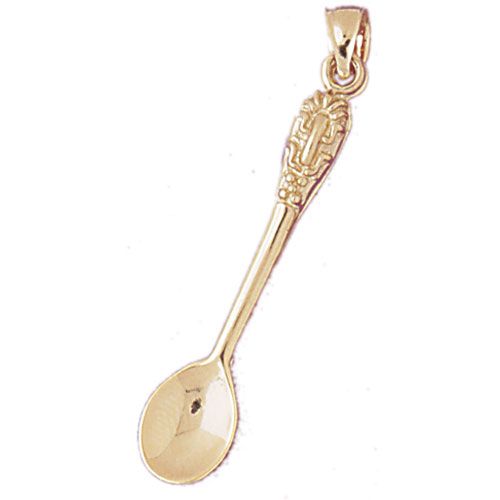 Spoon Charm Pendant 14k Gold