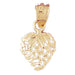 Strawberry Charm Pendant 14k Gold