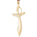 Sword Charm Pendant 14k Gold