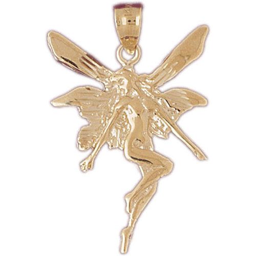 Tooth Fairy Charm Pendant 14k Gold