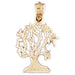 Tree Charm Pendant 14k Gold