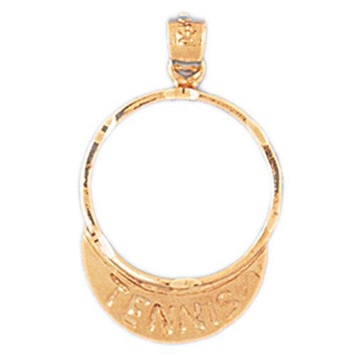Tennis Hat Charm Pendant 14k Gold