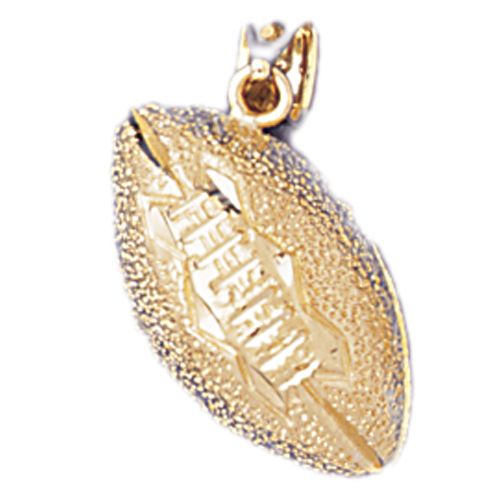 3D Football Ball Charm Pendant 14k Gold