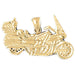 Motorcycle Charm Pendant 14k Gold