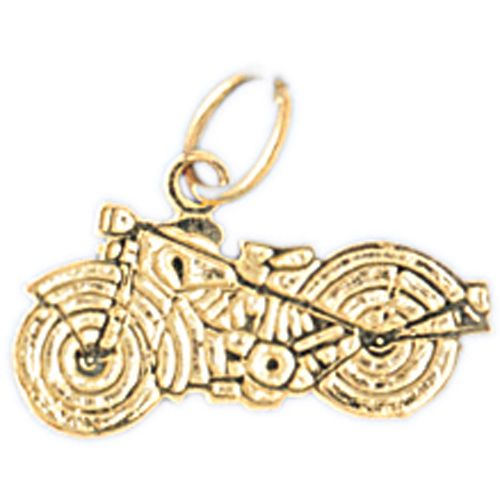 Motorcycle Charm Pendant 14k Gold
