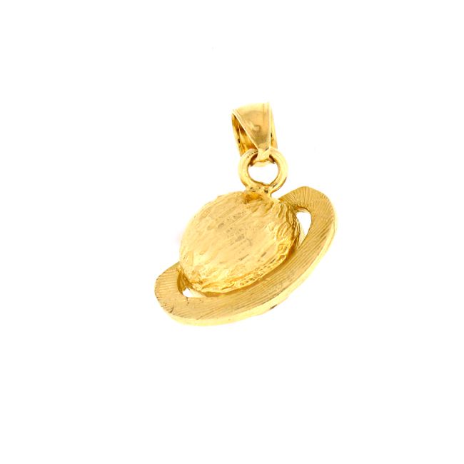Mars Charm Pendant 14k Gold