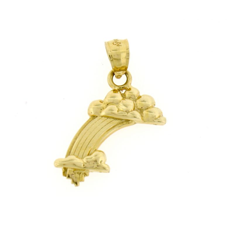 Clouds Charm Pendant 14k Gold