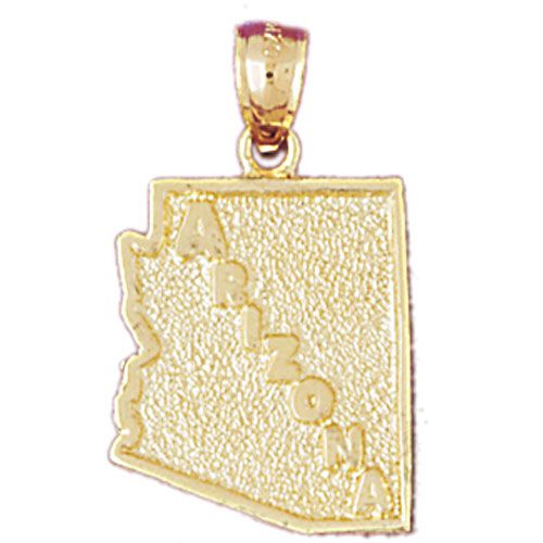 Arizona State Charm Pendant 14k Gold