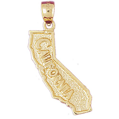 California State Charm Pendant 14k Gold