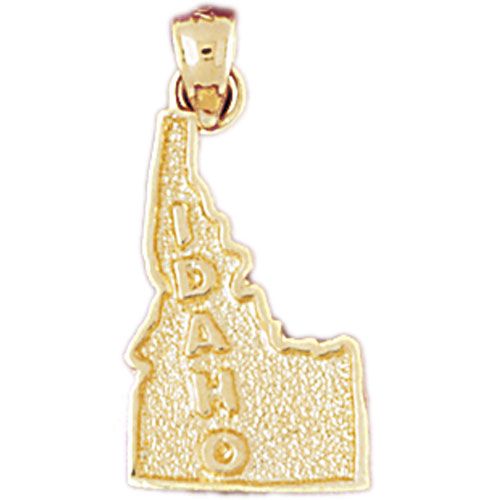 Idaho State Charm Pendant 14k Gold