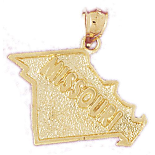 Missouri State Charm Pendant 14k Gold