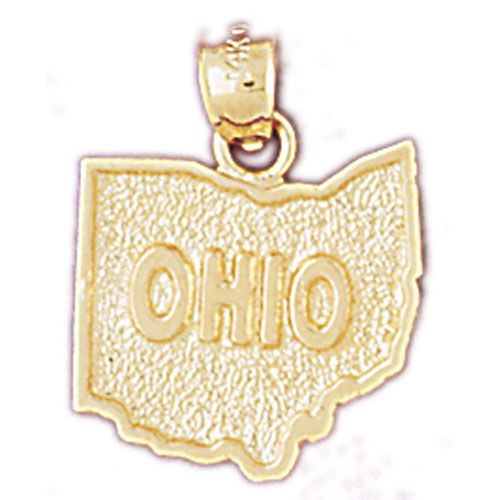 Ohio State Charm Pendant 14k Gold