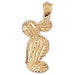 Cactus Charm Pendant 14k Gold