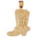 Cowboy's Boots Charm Pendant 14k Gold