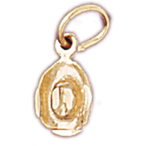 3D Cowboy's Hat Charm Pendant 14k Gold