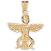 Native American Indian Sign Charm Pendant 14k Gold