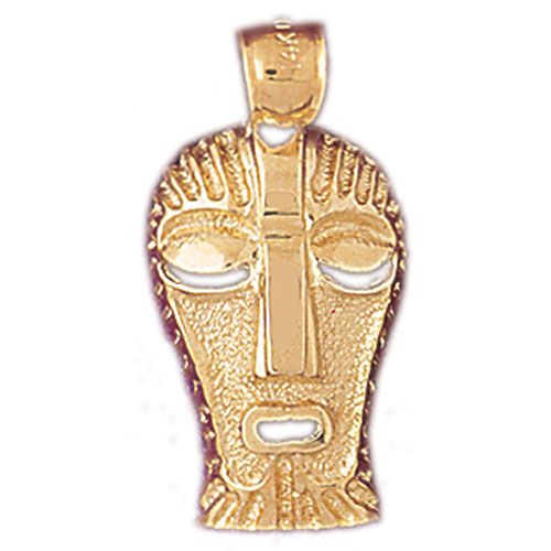 Native American Indian Sign Charm Pendant 14k Gold