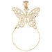Butterfly Charm Holder Charm Pendant 14k Gold