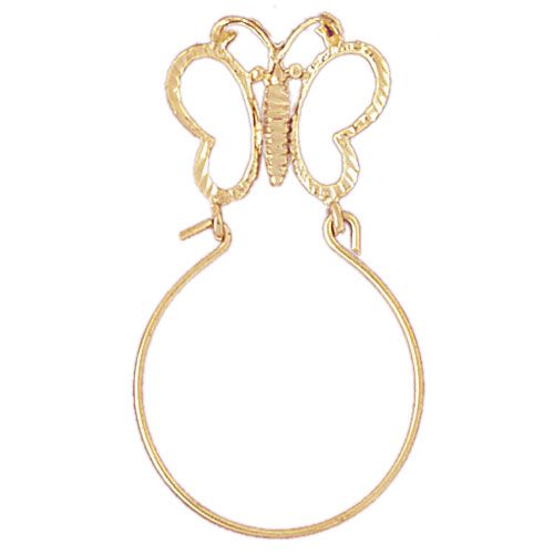 Butterfly Charm Holder Charm Pendant 14k Gold