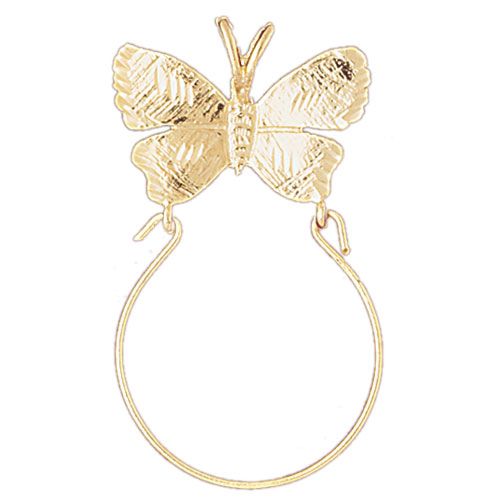 Butterfly Charm Holder Charm Pendant 14k Gold