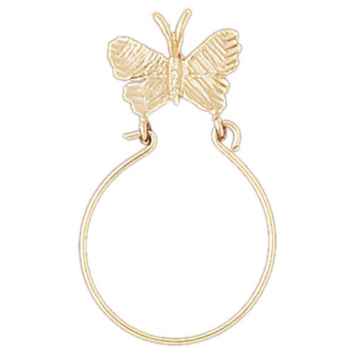 Butterfly Charm Holder Charm Pendant 14k Gold