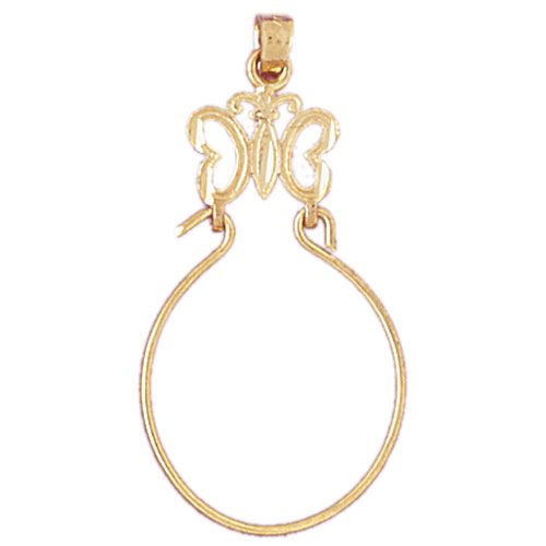 Butterfly Charm Holder Charm Pendant 14k Gold