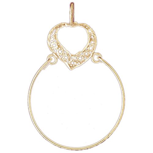 Heart Charm Holder Charm Pendant 14k Gold