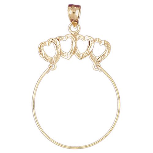 Heart Charm Holder Charm Pendant 14k Gold