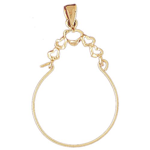 Heart Charm Holder Charm Pendant 14k Gold