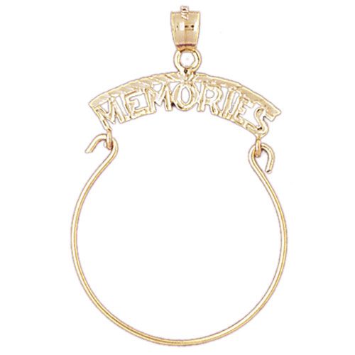 Memories Charm Holder Charm Pendant 14k Gold