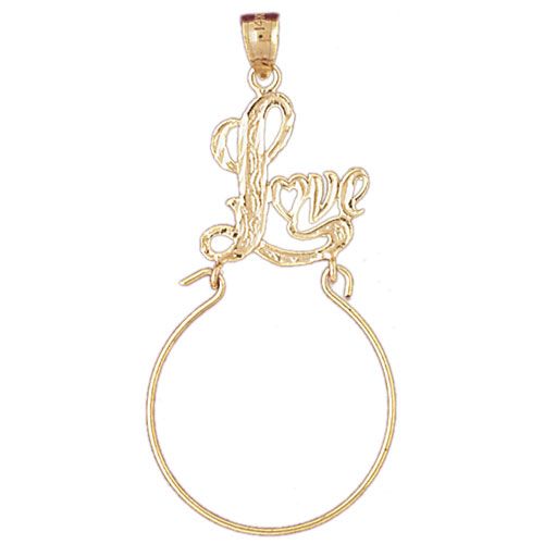Love Charm Holder Charm Pendant 14k Gold