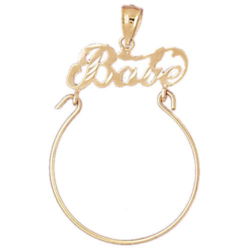 Babe Charm Holder Charm Pendant 14k Gold
