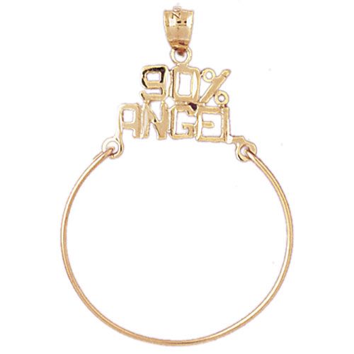 90% Angel Charm Holder Charm Pendant 14k Gold