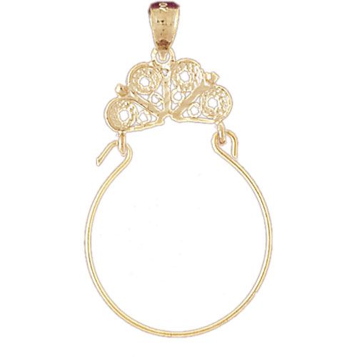 Charm Holder Charm Pendant 14k Gold
