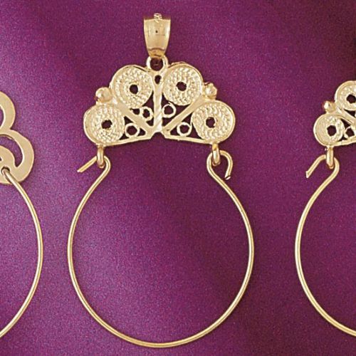 Charm Holder Charm Pendant 14k Gold